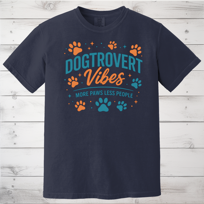 Funny Dogtrovert Vibes Retro Dog Lover Shirt