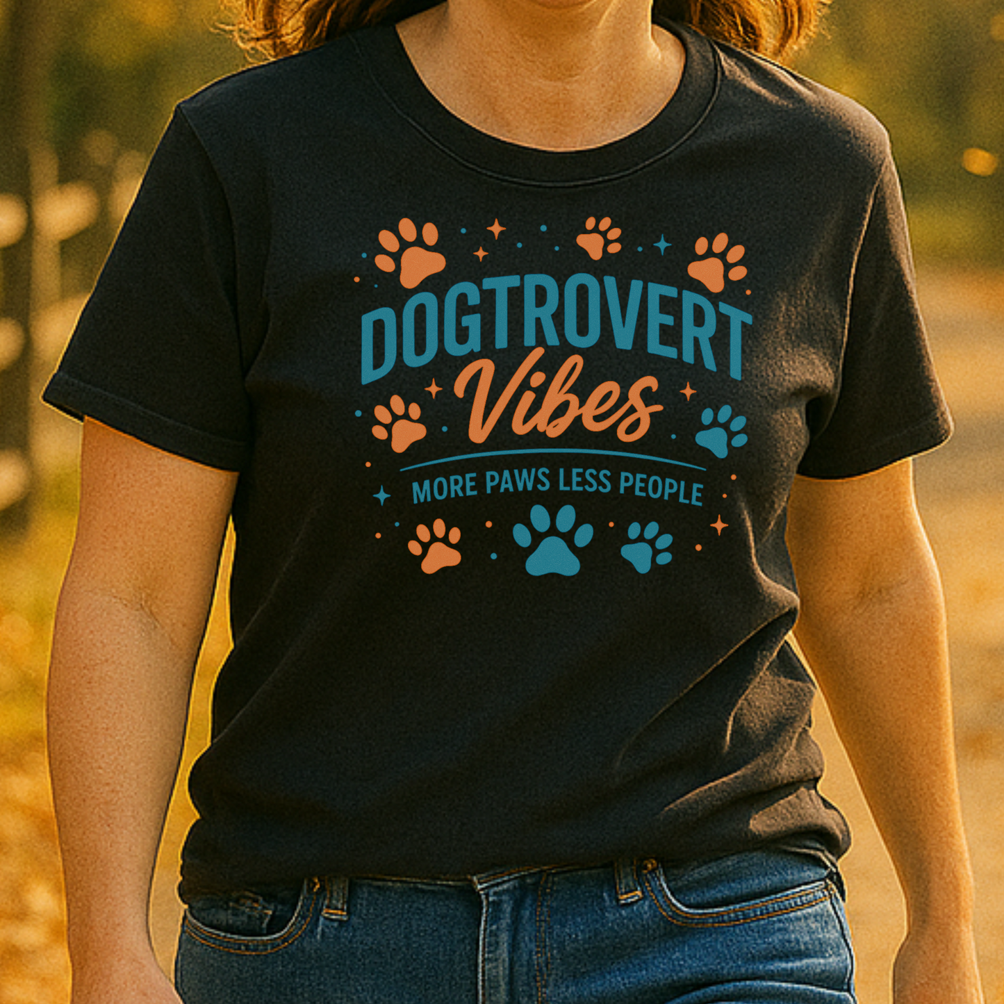 Funny Dogtrovert Vibes Retro Dog Lover Shirt