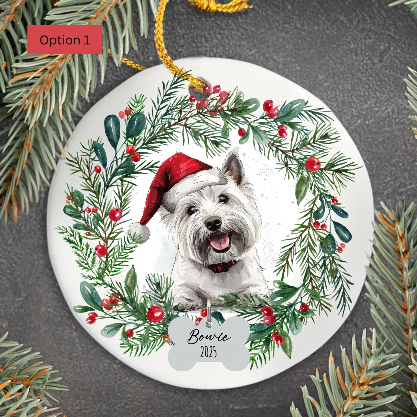 Personalized West Highland Terrier Ornament