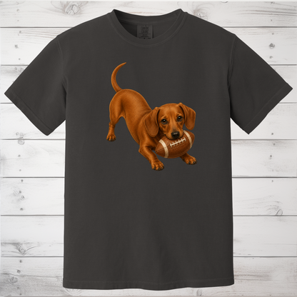 Red Dachshund Football Shirt