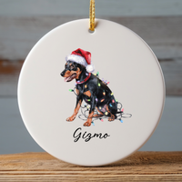 Load image into Gallery viewer, Miniature Pinscher Ornament, Personalized Dog Keepsake
