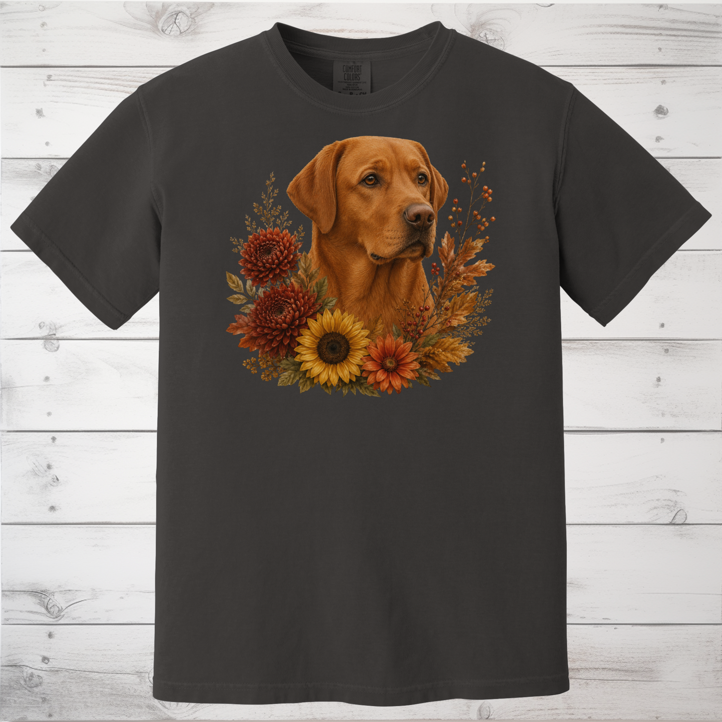 Fox Red Labrador Autumn Floral Shirt