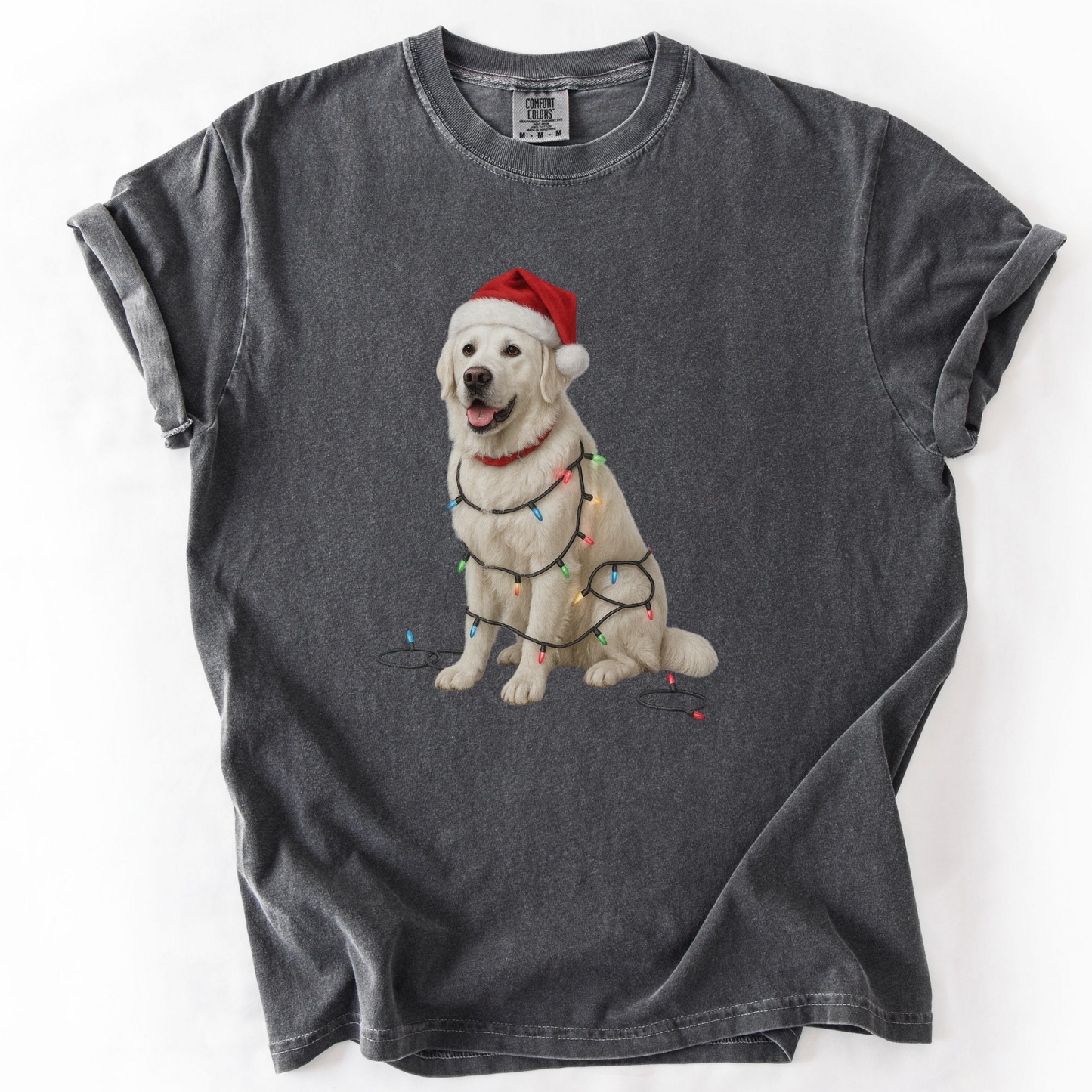 English Cream Golden Retriever Christmas Lights Shirt