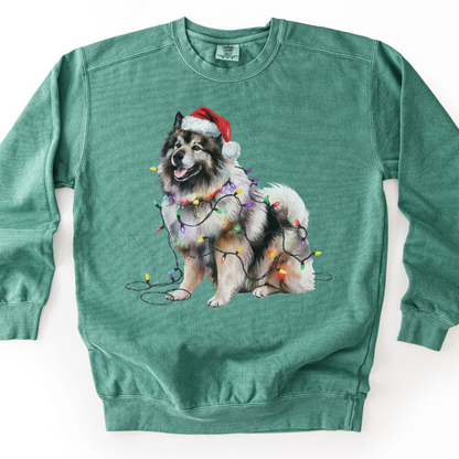 Keeshond Christmas Lights Sweatshirt