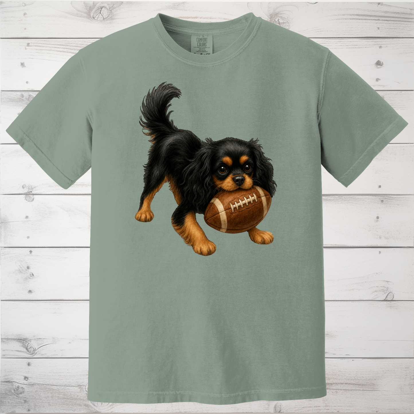 Black Tan Cavalier Football Shirt