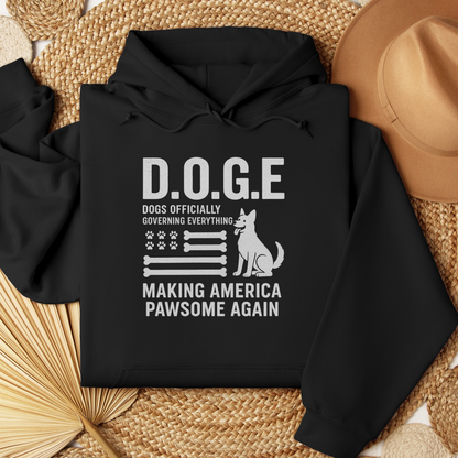 D.O.G.E Funny Dog Lover Shirt, Making America Pawsome Again Tee for Patriotic Pet Owners & Dog Enthusiasts