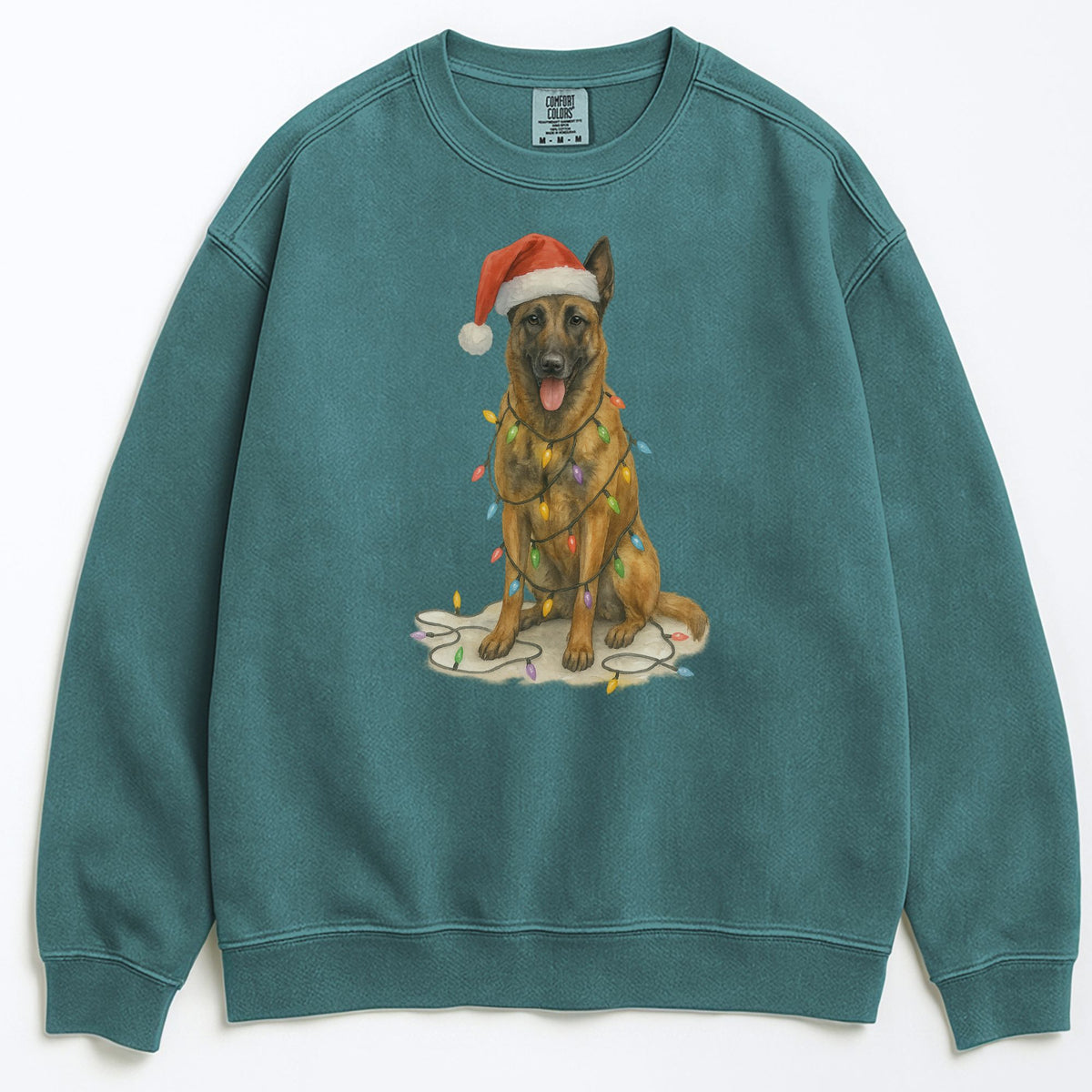 Christmas Belgian Malinois Sweatshirt, Holiday Dog Lover Gift, Festive Pet Apparel, Cozy Winter Sweater for Dog Lovers, Cute Dog Design