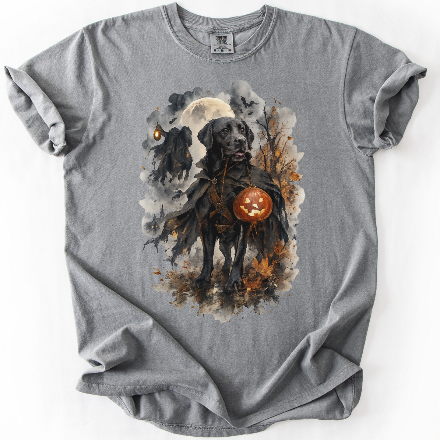 Black Lab Headless Horseman Inspired Halloween Comfort Colors Shirt