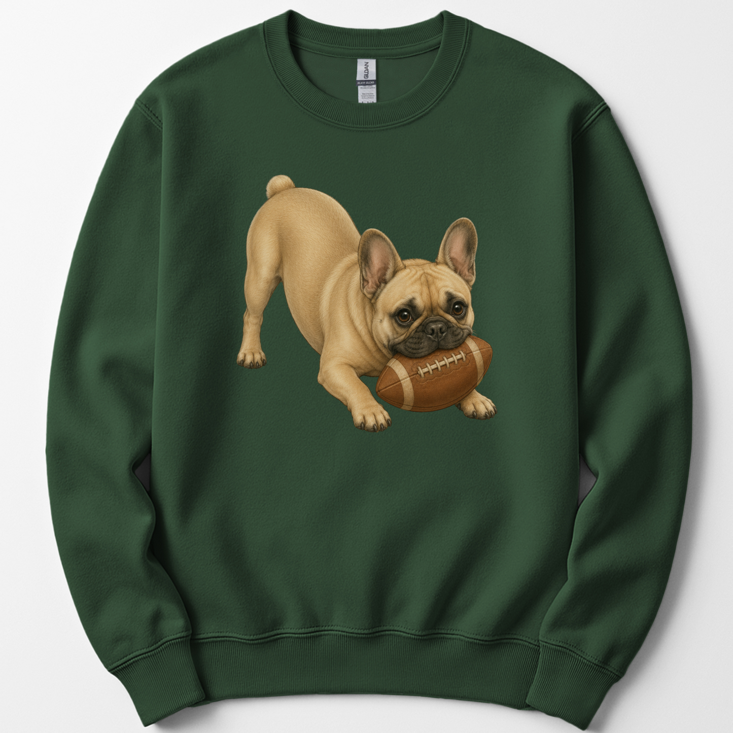 French Bulldog Football Sweatshirt Dog Lover Game Day Crewneck Frenchie Mom Gift