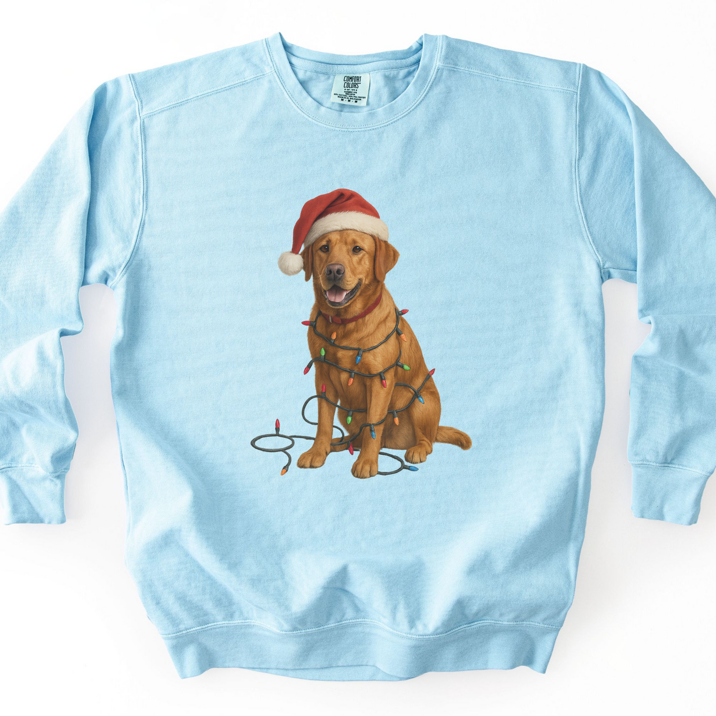 Fox Red Labrador Christmas Lights Sweatshirt