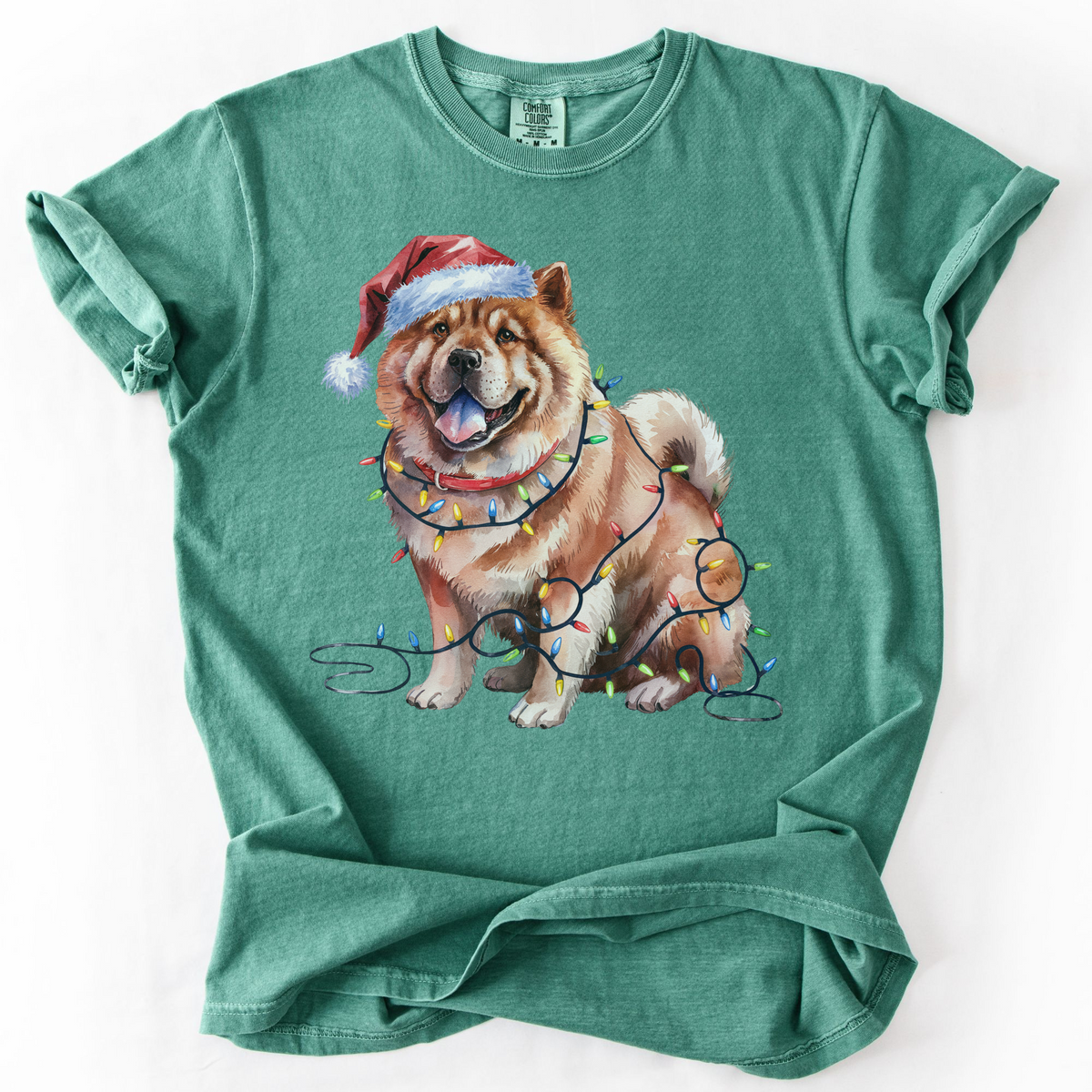 Christmas Chow Chow Shirt, Christmas Lights Dog Tee, Christmas Dog Tee, Chow Chow Mom Tshirt, Gift for Dog Lover, Chow Chow