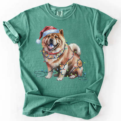 Christmas Chow Chow Shirt, Christmas Lights Dog Tee, Christmas Dog Tee, Chow Chow Mom Tshirt, Gift for Dog Lover, Chow Chow