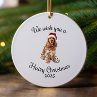 Load image into Gallery viewer, Cocker Spaniel Ornament, Personalized Christmas Keepsake
