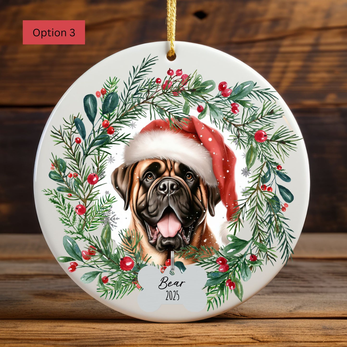 Personalized English Mastiff Ornament