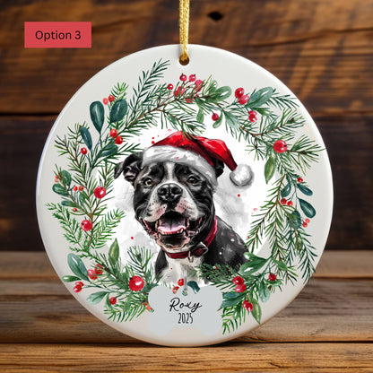 Personalized Pitbull Christmas Ornament