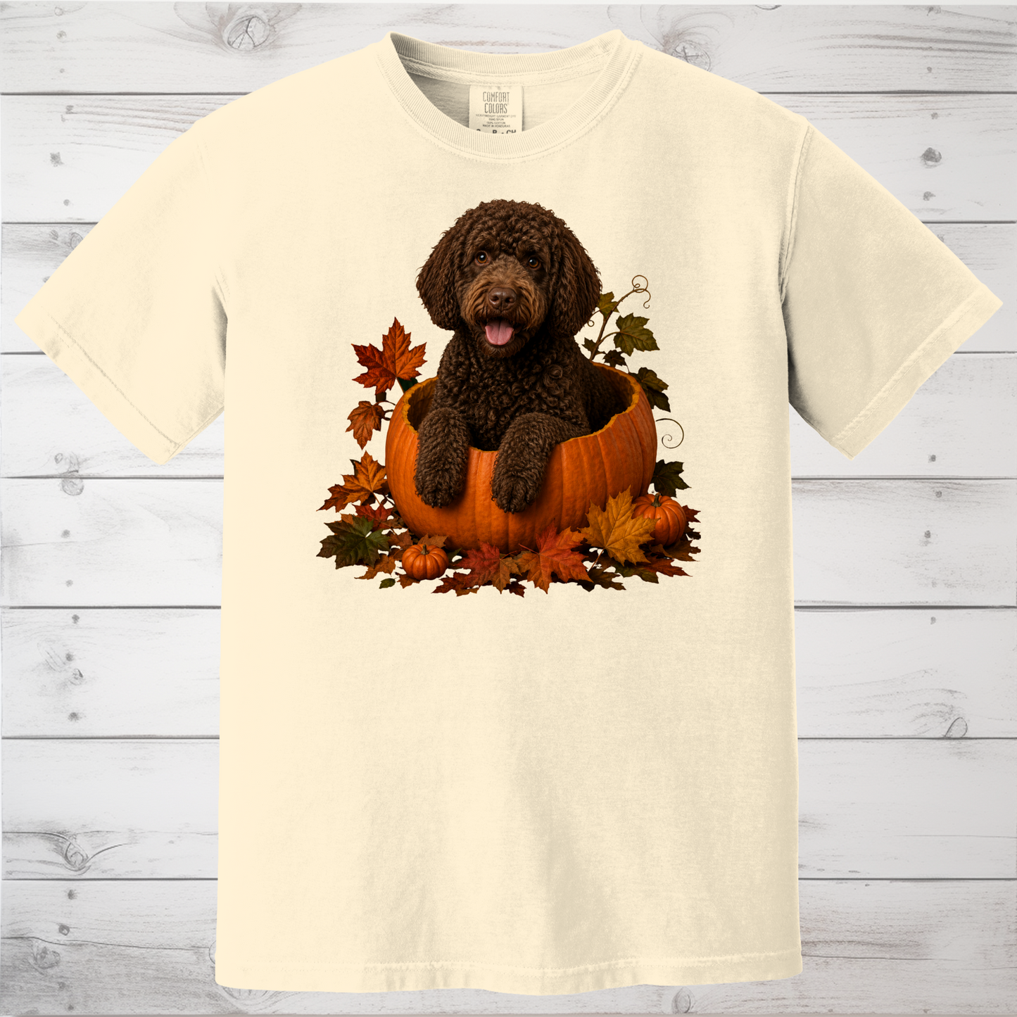 Brown Portuguese Water Dog Pumpkin Shirt