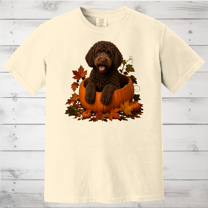 Brown Portuguese Water Dog Pumpkin Shirt