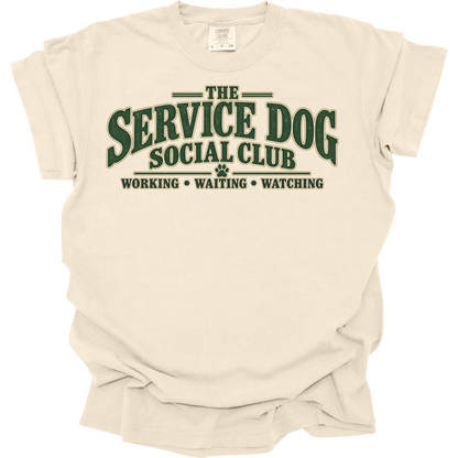 Service Dog Shirt, Service Dog Handler Tee, Working Dog Social Club Gift
