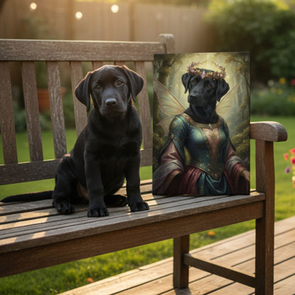 Personalized Dog Fairy Portrait, Custom Fantasy Pet Canvas Art