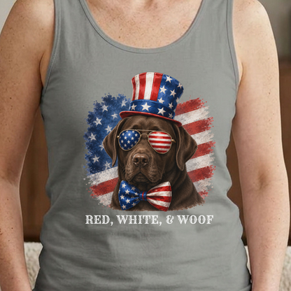 Patriotic Chocolate Lab Tank Top
