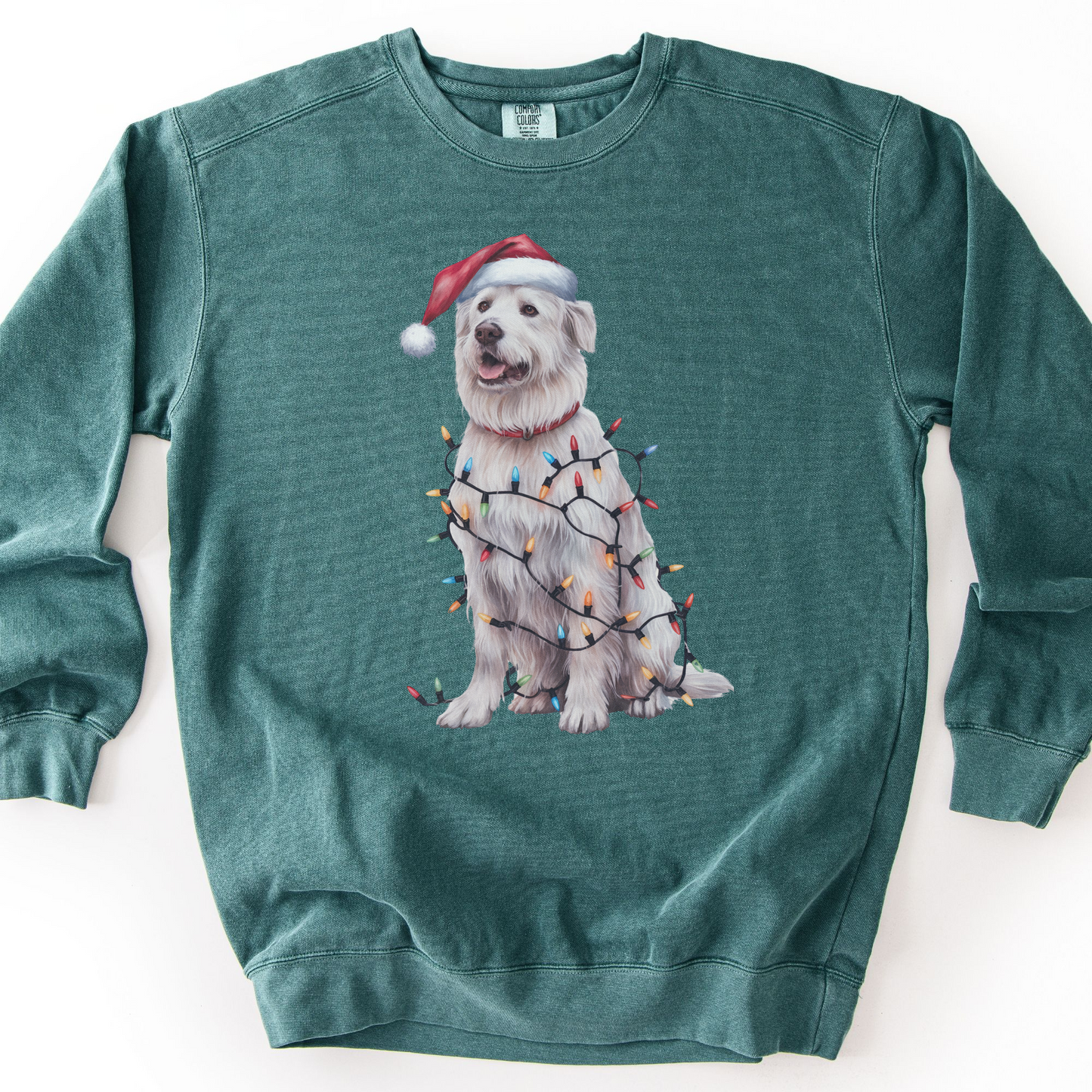 Kuvasz Christmas Lights Dog Sweatshirt