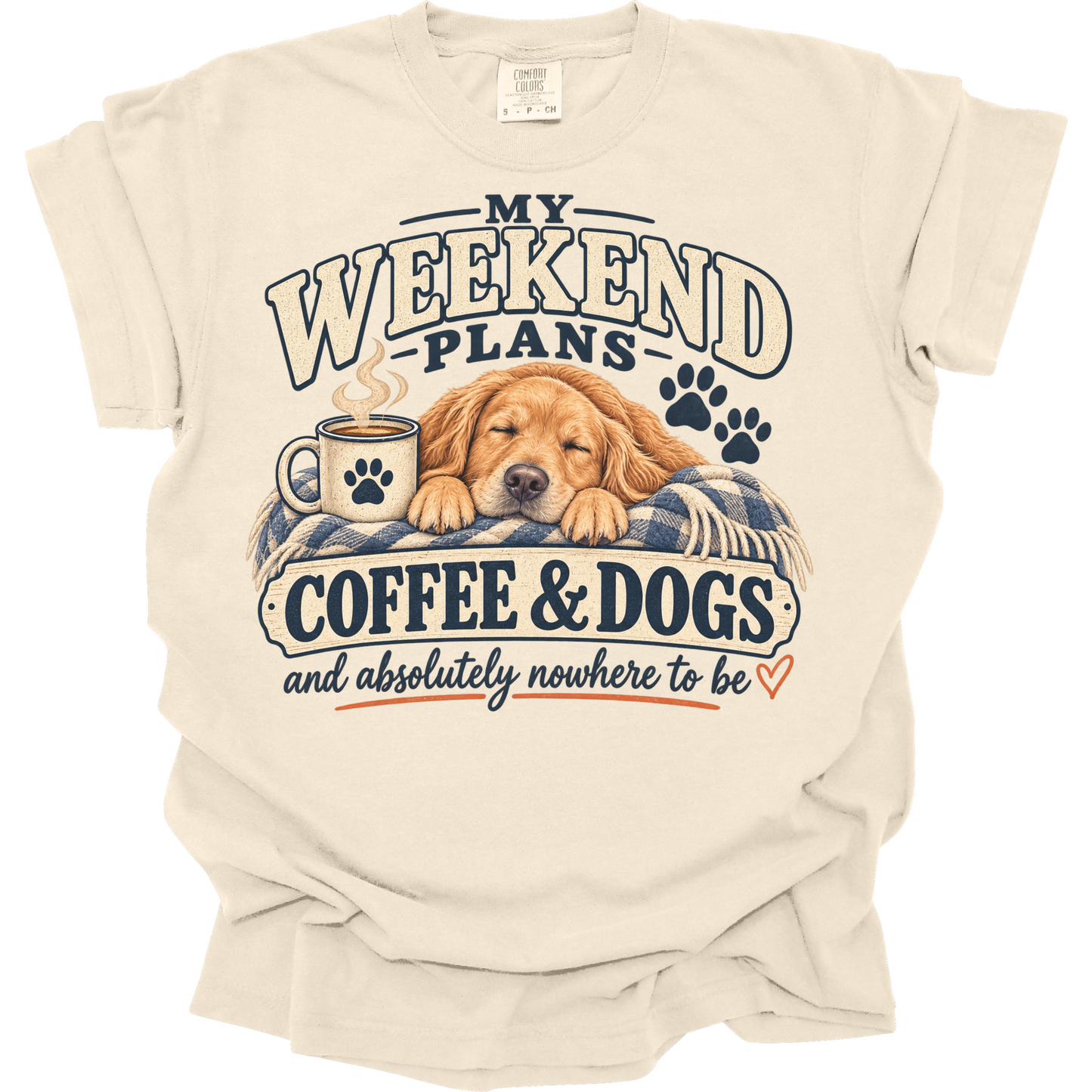 Golden Retriever Shirt, Coffee and Dogs Tee, Golden Retriever Mom Gift, Weekend Dog Shirt