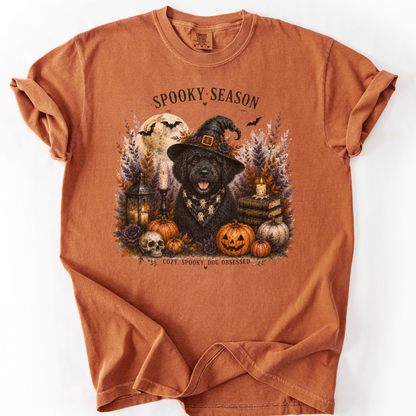 Black Portuguese Water Dog Spooky Season Dog Mom Halloween Shirt