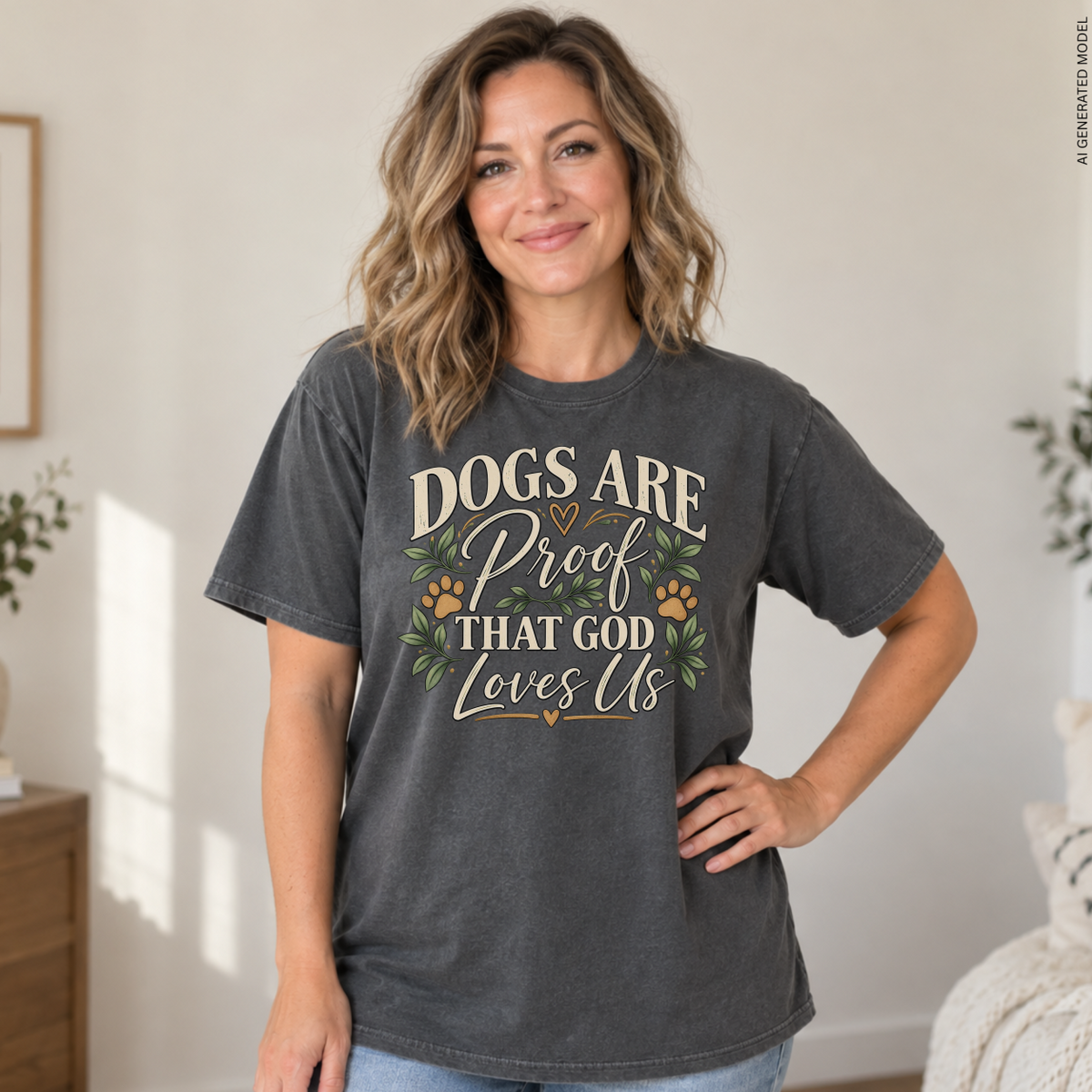 Christian Dog Lover Shirt, Dogs Are Proof God Loves Us, Comfort Colors Tee