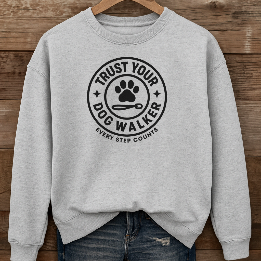 Dog Walker Hoodie, Pet Lover Sweatshirt, Cozy Funny Gift for Dog Walkers, Unisex Apparel, Step Counter Sweater