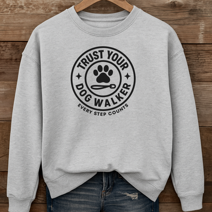 Dog Walker Hoodie, Pet Lover Sweatshirt, Cozy Funny Gift for Dog Walkers, Unisex Apparel, Step Counter Sweater