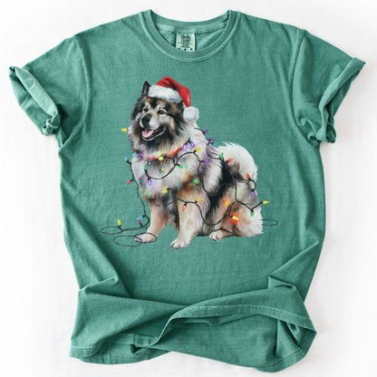 Christmas Keeshond Shirt, Christmas Lights Dog Shirt, Christmas Dog, Keeshond Mom Shirt, Gift for Dog Lover, Keeshond