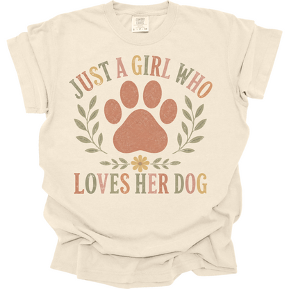 Just a Girl Who Loves Her Dog Shirt, Dog Mom Shirt, Dog Lover Gift