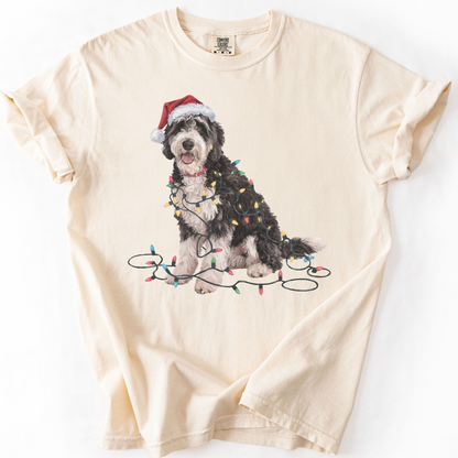 Christmas Labradoodle Shirt, Christmas Lights Dog Tee, Christmas Dog Tee, Labradoodle Mom Tshirt, Gift for Dog Lover, Labradoodle