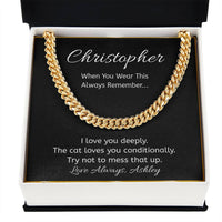 Load image into Gallery viewer, Funny Cat Lover Necklace with Personalized Message Card