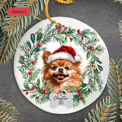Personalized Pomeranian Christmas Ornament