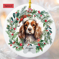Load image into Gallery viewer, Personalized Cavalier King Charles Spaniel Christmas Ornament