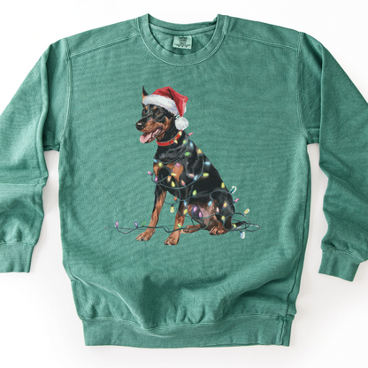 German Pinscher Christmas Lights Sweatshirt