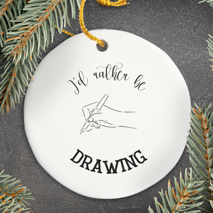 Drawing Ornament, Sketch Ornament, Artist Gift, Crafty Gift, Doodle Decoration, Drawing Lover Gift