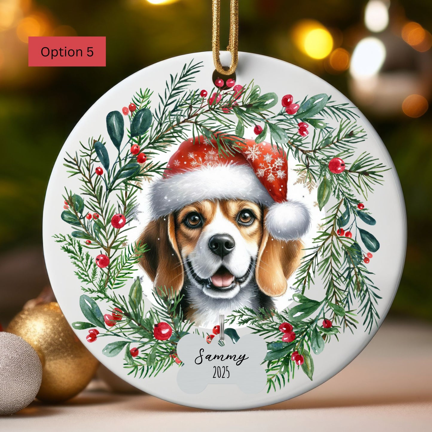 Personalized Beagle Ornament