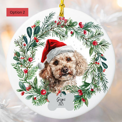 Personalized Poodle Christmas Ornament
