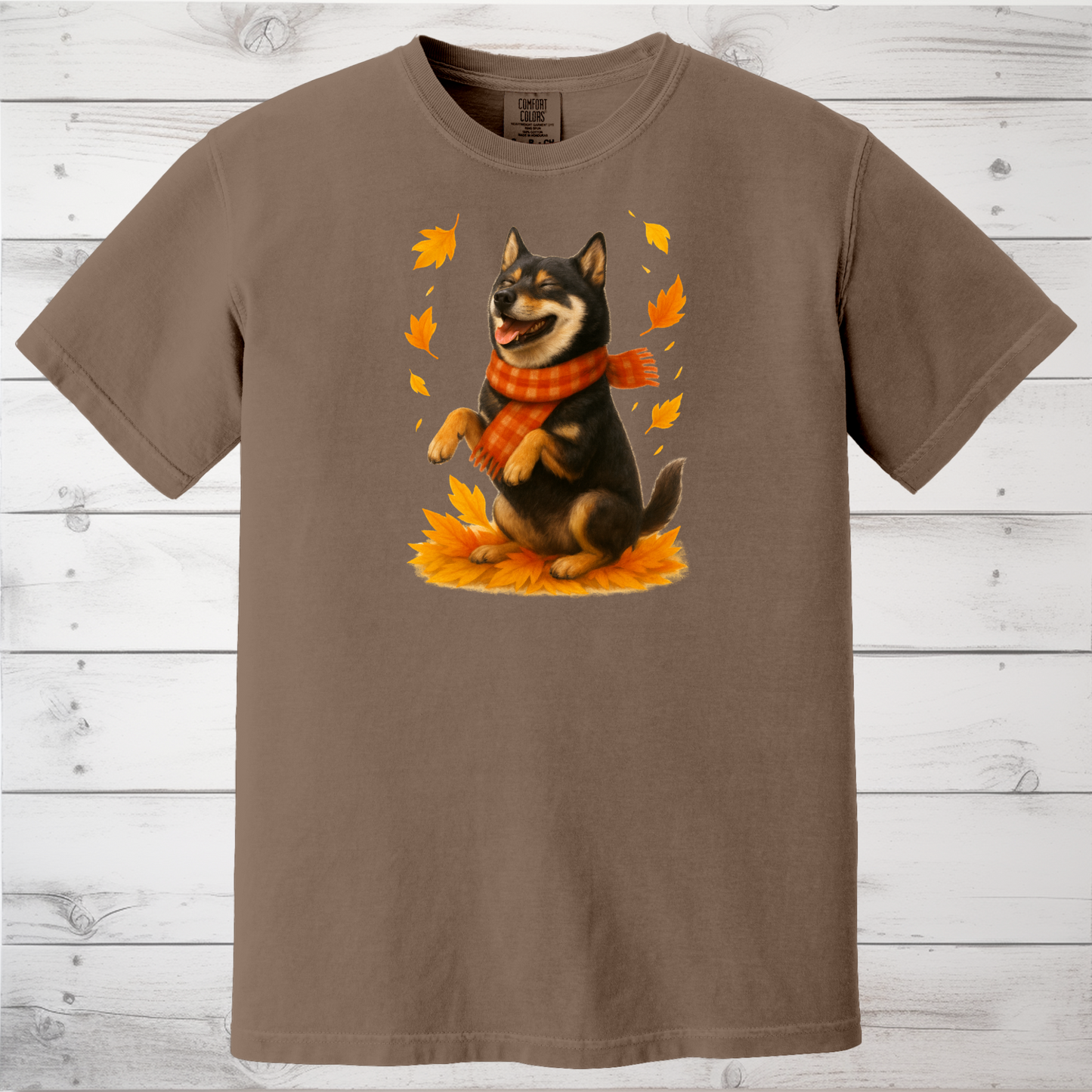 Shiba Inu Autumn Shirt, Cozy Dog Sweatshirt, Fall Shiba Lover Gift, Cute Pet Apparel, Autumn Leaves T-shirt, Dog Lover Clothing