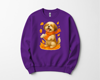 Load image into Gallery viewer, Shih Tzu Fall Shirt, Dog Lover Autumn Sweater, Cozy Pet Apparel, Cute Dog Fall Gift, Seasonal Dog Fashion, Shih Tzu Autumn Wear
