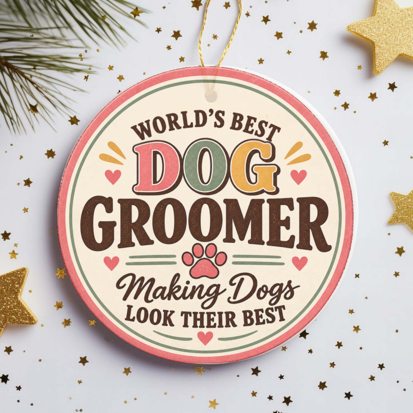 Personalized Dog Groomer Ornament