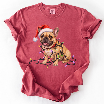 Fawn French Bulldog Christmas Lights Shirt