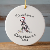 Load image into Gallery viewer, Christmas Dalmatian Ornament, Christmas Lights Dog Keepsake
