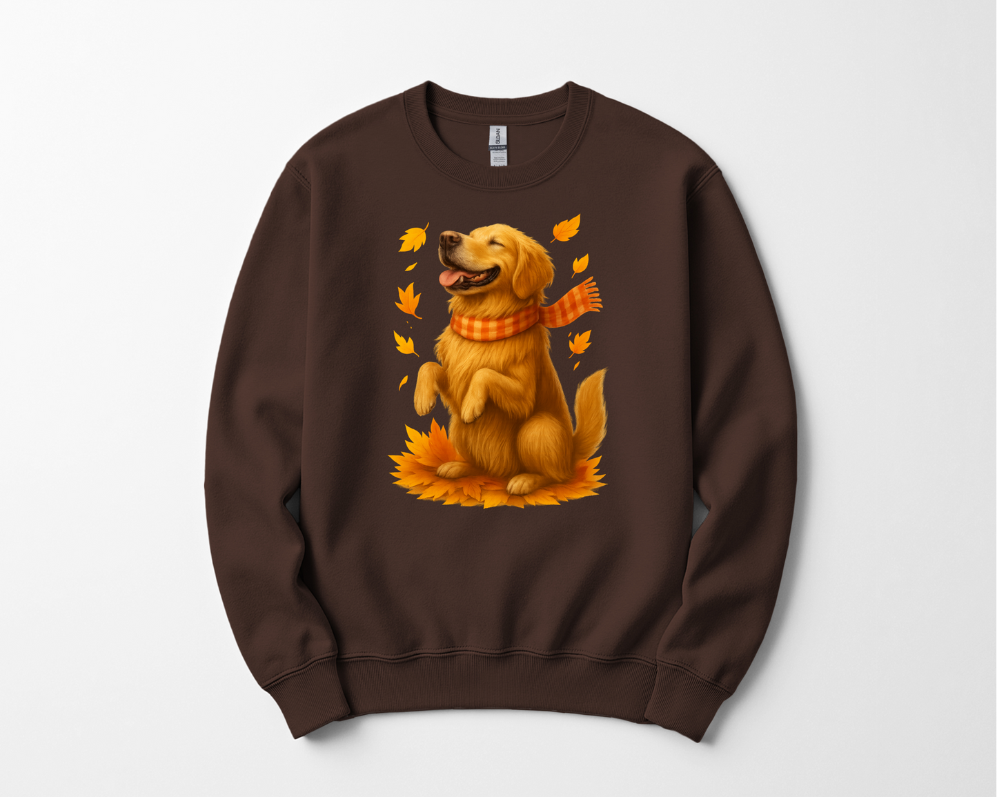 Golden Retriever Fall Shirt, Autumn Dog Sweatshirt, Pet Lover Gift, Cozy Canine Apparel, Seasonal Dog Mom Clothing