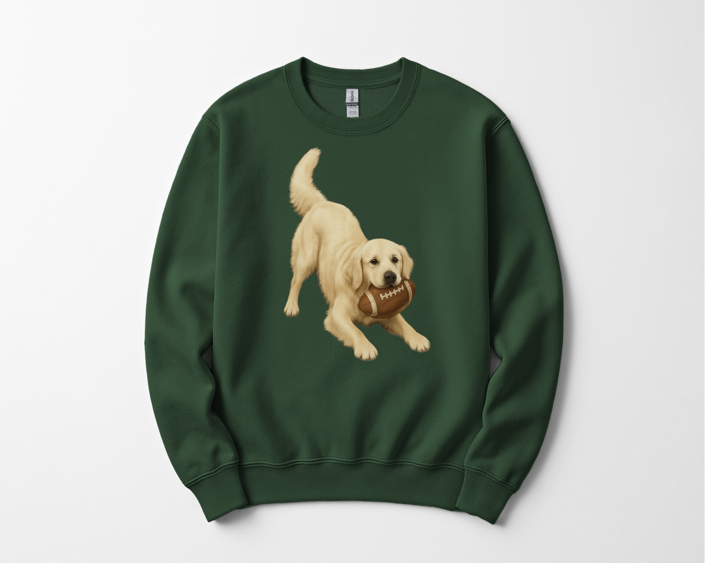 English Cream Golden Retriever Football Sweatshirt