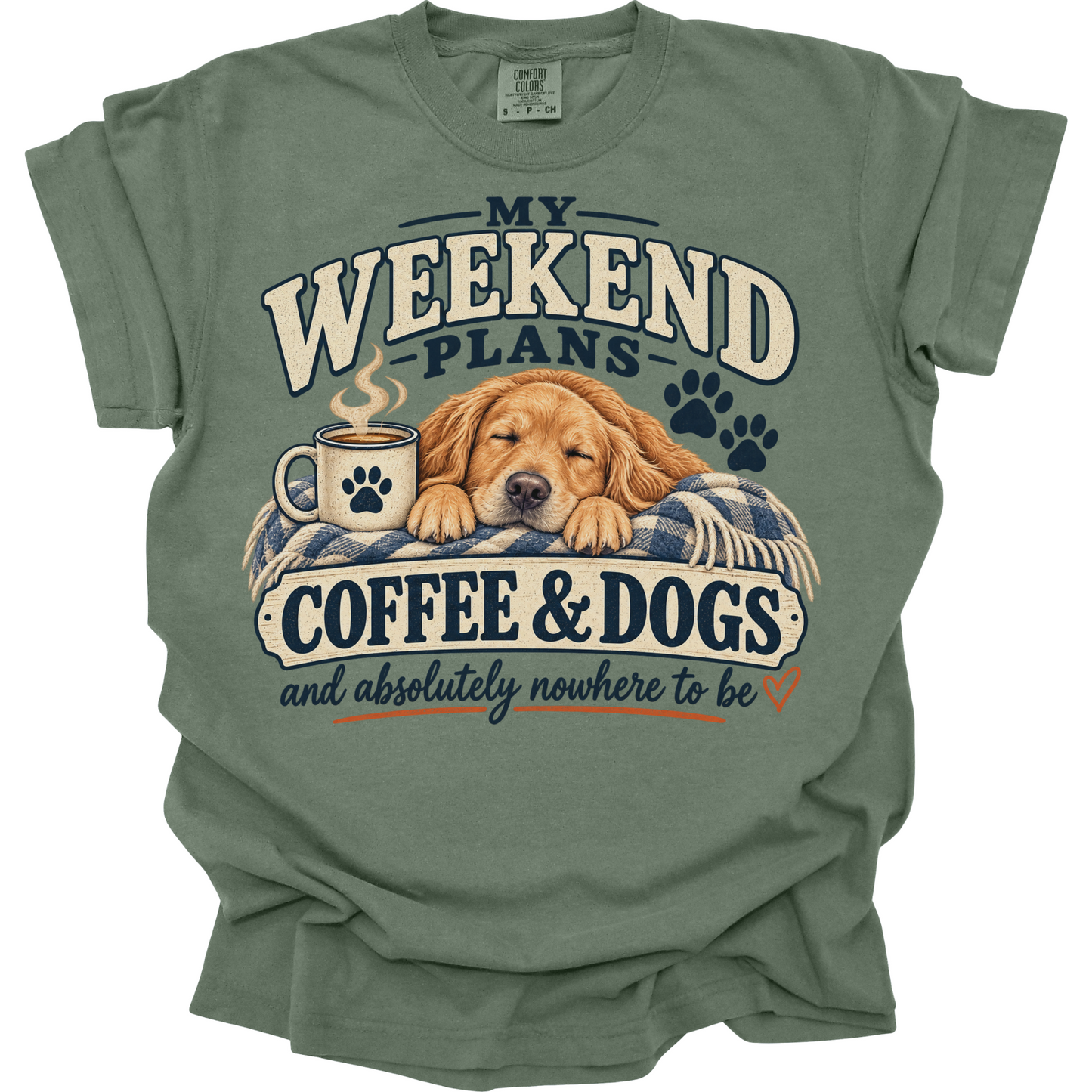 Golden Retriever Shirt, Coffee and Dogs Tee, Golden Retriever Mom Gift, Weekend Dog Shirt