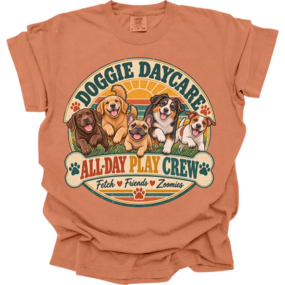 Dog Daycare Worker Shirt, Doggie Daycare Employee Gift, All Day Play Crew Tee