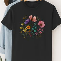 Load image into Gallery viewer, Watercolor Wildflower &amp; Paw Print Shirt Floral Pet Lover Tee Nature Dog Mom Gift Botanical Animal Lover T-Shirt Mothers Day Gift
